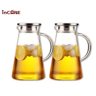 【Incare】日本耐高低溫玻璃冷水壺1700ml(買一送一)