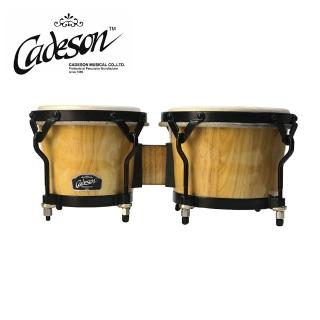 【CADESON 凱德森】DR82-2PS-K 拉丁邦哥鼓 專業原木色黑框款(台灣製造 品質穩定有保障)