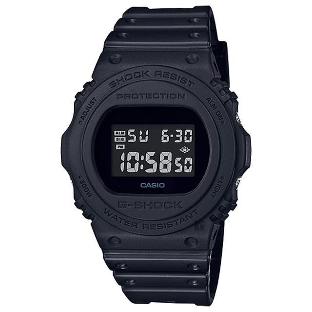 【CASIO 卡西歐】G-SHOCK 35周年復刻電子錶-全黑(DW-5750E-1BDR)