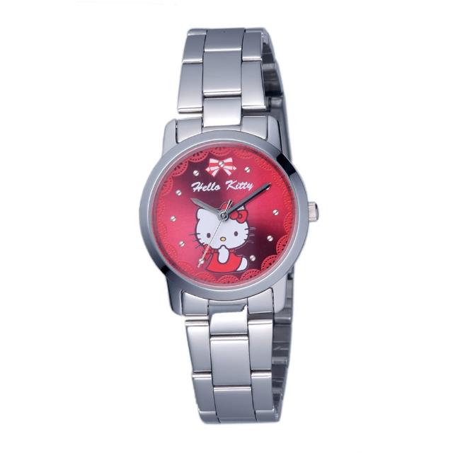 【HELLO KITTY】凱蒂貓可愛滿分俏麗手錶(紅 LK680LWRI)
