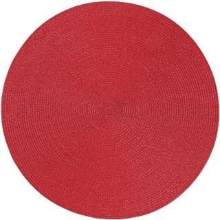 【NOW】素面織紋圓餐墊(赭紅)