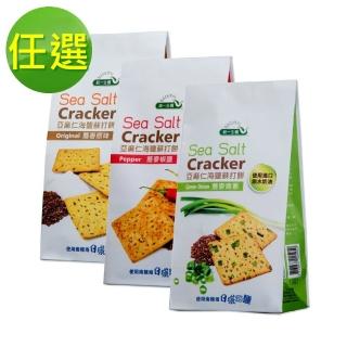 【統一生機】亞麻仁海鹽蘇打餅x1袋(21gx8包/袋 任選蕎麥/青蔥/椒鹽)
