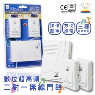 【龍陣原廠】二對一無線音樂門鈴LTM008(夏日促銷多功能門鈴)