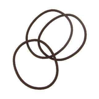 【MUJI 無印良品】髮圈/細.棕.3個