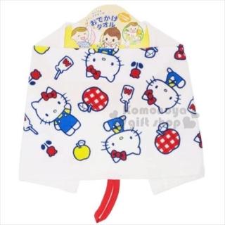 〔小禮堂〕Hello Kitty 純棉兒童擦手巾《白.蘋果.牛奶瓶》擦嘴巾