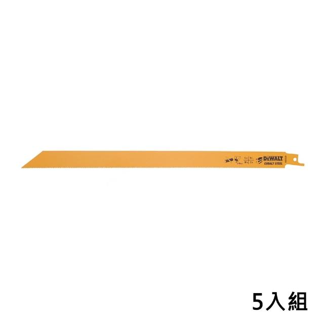 【DEWALT 得偉】美國得偉DEWALT雙金屬木工用合板及PVC切割軍刀鋸片305mm DT2355 5入(DT2355)