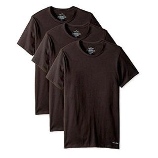 【Calvin Klein】2018男時尚黑色圓領短袖內衣3件組-網(預購)