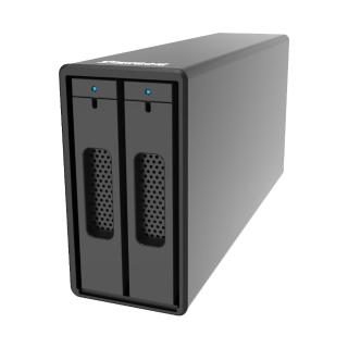 【STARDOM 銳銨】3.5吋HDD硬碟與2.5吋SSD USB3.1/3.2 Gen2 Type-C 2bay 磁碟陣列硬碟外接盒(ST2-B31-B)