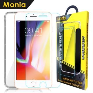 【Monia】Apple iPhone7 Plus 9H日本高鋁玻璃保護膜&厚膠防摔殼AGS精選組合包(5.5吋)
