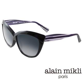 【alain mikli 法式巴黎】捌零復古藝術媚感貓眼造型太陽眼鏡(紫 AL1323-2878)