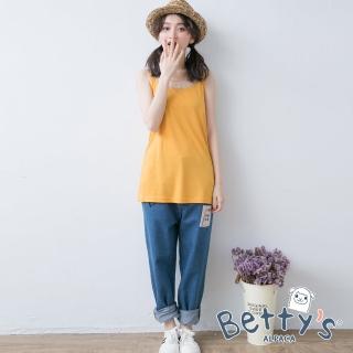 【betty’s 貝蒂思】日系拼布寬鬆牛仔褲(牛仔藍)