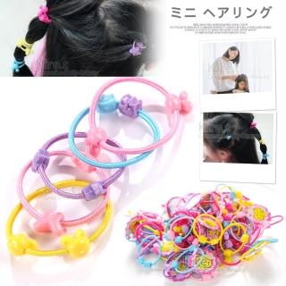 【kiret】兒童糖果色繽紛造型小髮圈 超值30入-多款隨機(韓版 糖果色髮圈 髮飾 髮束 彈力髮圈)