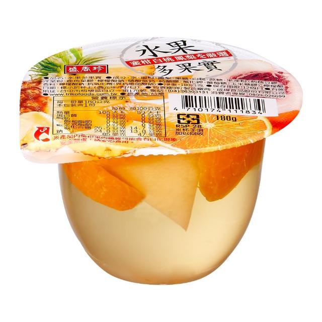 【盛香珍】多果實果凍180gX24杯入(水果/葡萄/蜜柑/白桃-4種口味任選)中元普渡/拜拜/澎派