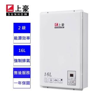 【上豪】16L 數位溫控 熱水器 GS-163 桶裝瓦斯  ★ 含基本安裝 ★(能源效率2 級)
