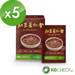 【聯華食品 KGCHECK】KG高纖燕麥餐-紅豆薏仁X5盒(30包)