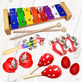 【美佳音樂】打擊樂器 6件組-紅色(含袋)