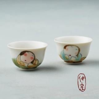 【吳仲宗】胖太太系列 - 小杯-茶香酒詩(雙件組)