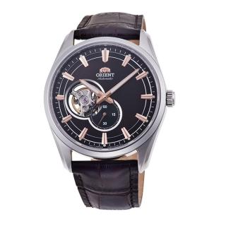 【ORIENT 東方錶】ORIENT 東方錶 SEMI-SKELETON系列 藍寶石鏤空機械錶 皮帶款 咖啡色 40.8mm(RA-AR0005Y)