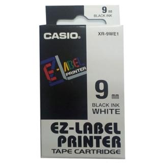 【CASIO 卡西歐】標籤機專用色帶-9mm白底黑字(XR-9WE1)