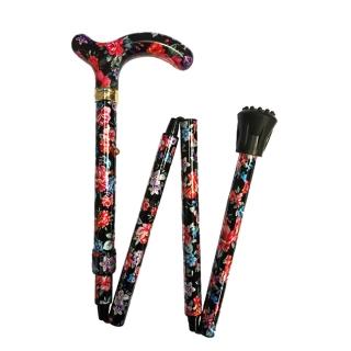 【Classic Canes】可摺疊收納。調整高低手杖-4616C(77-85cm)