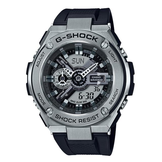 【卡西歐】CASIO G-SHOCK GST-410-1A 百老匯爵士樂多彩雙顯腕錶/53mm(GST-410-1A)