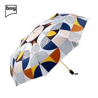 【boy】三折超輕黑膠防曬防潑水晴雨傘 （迴旋、漣漪）(防曬傘 晴雨傘 防潑水)
