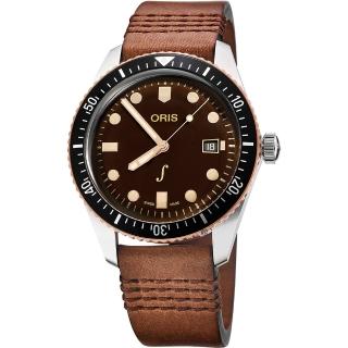 【ORIS 豪利時】琴宇謙揚限量腕錶-咖啡/42mm(0173377204388-SetLS)