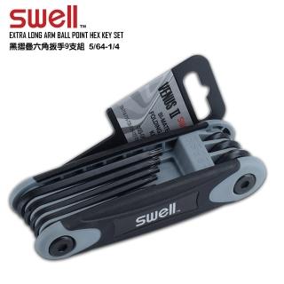 【SWELL】T9-T40 星型黑摺疊六角扳手8支組 093-06TO