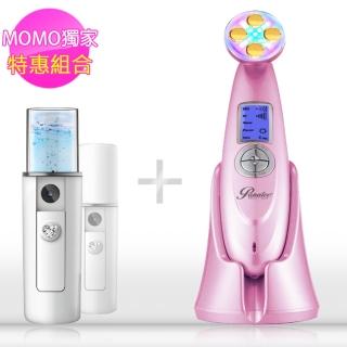 【PANATEC 沛莉緹】Liffy GOLD逆時塑顏儀+美顏奈米保濕噴霧機(K-651P+K-272)