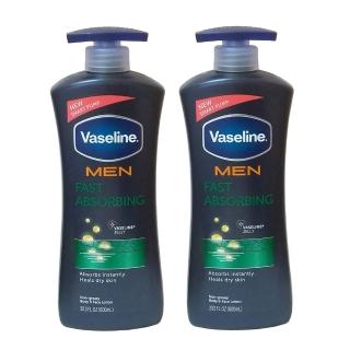 【Vaseline 凡士林】男士速乾型潤膚乳液600ml(二入組)
