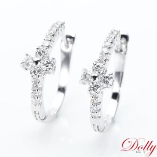 【DOLLY】0.40克拉 14K金鑽石耳環