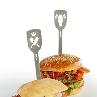 【GEFU】不鏽鋼漢堡造型叉 2入