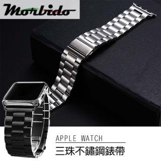 【Apple Watch】不鏽鋼三珠蝶扣錶帶-贈拆錶器(40mm)