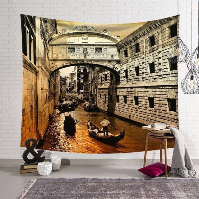 【QIDINA】渡假療癒風掛布/桌巾/野餐墊 150x130(掛布 掛畫 餐墊 房間佈置 沙灘巾 餐桌巾 客廳佈置)