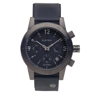 【Electric】FW02系列復古強悍三眼計時腕錶(鐵灰殼/黑矽膠錶帶 EVEW0020030005)
