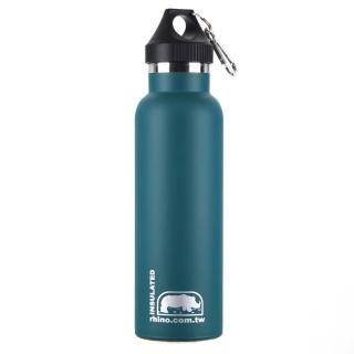 【犀牛RHINO】Vacuum Bottle雙層不鏽鋼保溫水壺600ml(清綠)