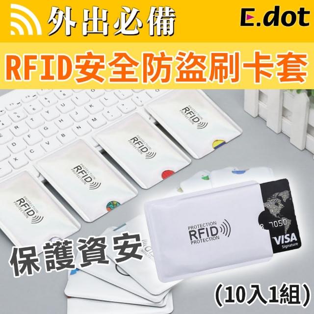 【E.dot】RFID安全防盜刷卡套-10入