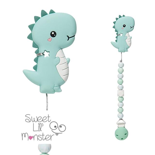 【Sweet Lil Monster】馬卡龍咬咬珠固齒器_奶嘴鍊(100%食用級矽膠)