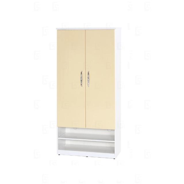 【艾蜜莉的家】2.7尺塑鋼雙門鞋櫃(緩衝油壓門片)