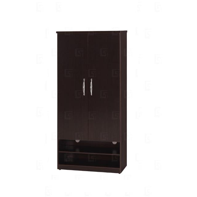 【艾蜜莉的家】2.7尺塑鋼雙門鞋櫃(緩衝油壓門片)