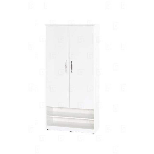 【艾蜜莉的家】2.7尺塑鋼雙門鞋櫃(緩衝油壓門片)