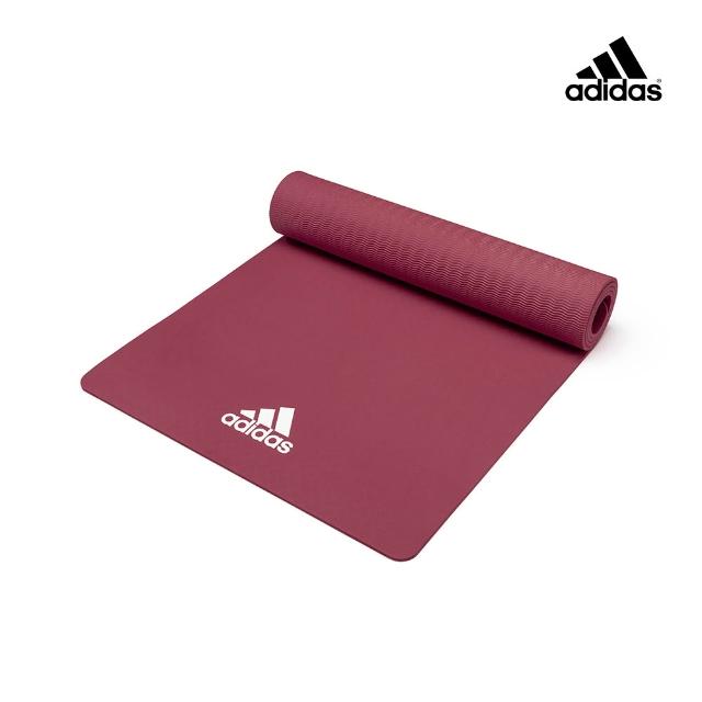 【adidas 愛迪達】輕量波紋瑜珈墊-8mm(多色可選)
