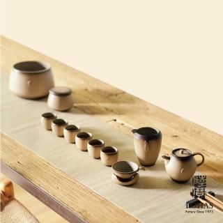 【LohasPottery 陸寶】童趣茶禮(一壺一海六杯一濾一茶罐一水方)