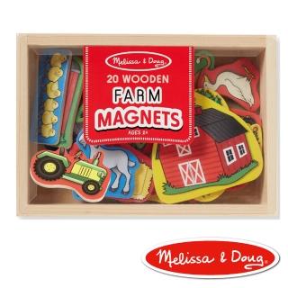 【Melissa & Doug 瑪莉莎】農場動物木質磁鐵貼(20pcs)