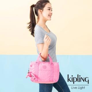 【KIPLING】甜美糖果粉手提側背包-CASKA