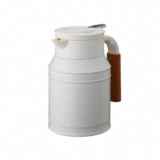 【日本mosh!】牛奶壺造型保溫保冰壺(1000ml｜不鏽鋼材質｜防漏設計｜桌上保溫保冰)