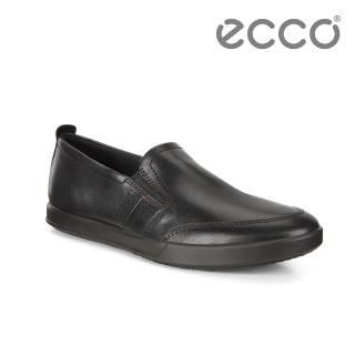 【ecco】COLLIN 2.0 單色套入式休閒鞋 男(黑 53626401001)