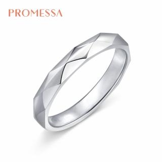 【點睛品】Promessa 幾何簡約 18K金結婚戒指(男戒)