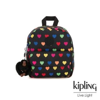 【KIPLING】繽紛愛心迷你後背包-ROSALIND