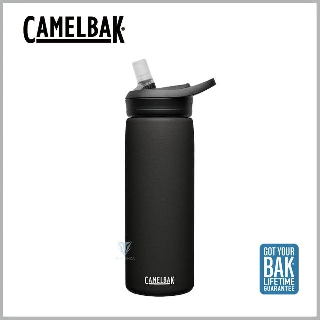 【CAMELBAK】600ml eddy+多水吸管保冰/溫水瓶 濃黑(CB1649001060 隨行杯)